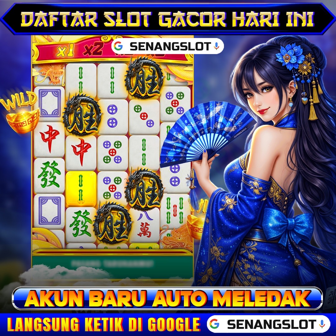 Visual kampanye SENANGSLOT bernuansa biru